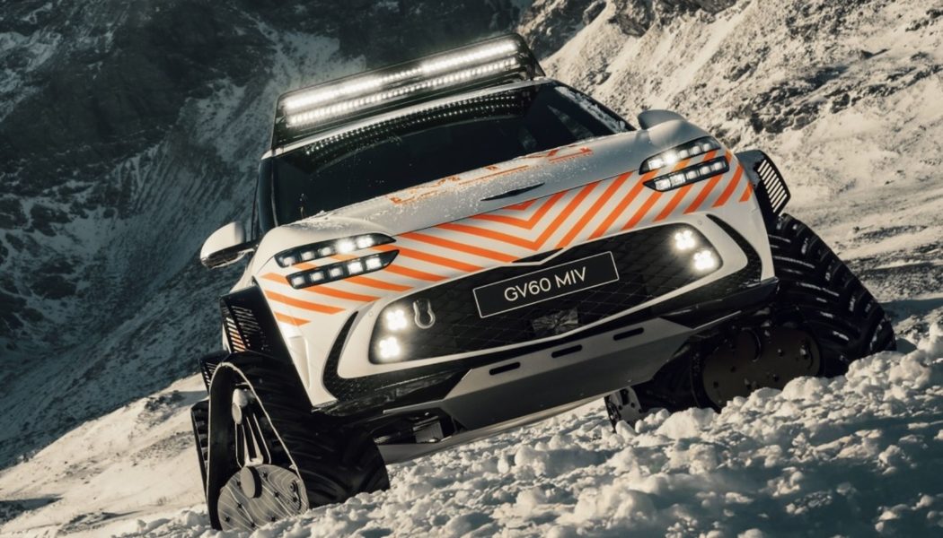 Genesis turned the GV60 into a snowmobile because it can