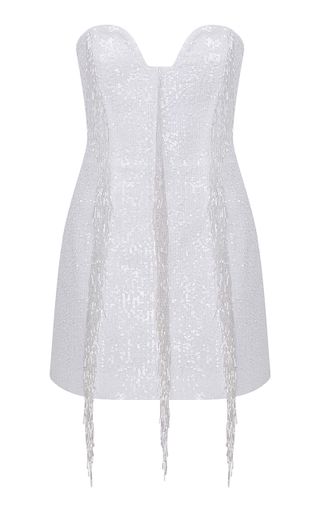 Elodie Beaded Fringed Mini Dress