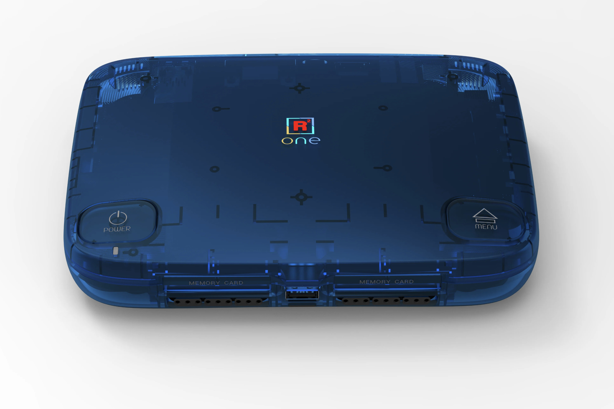 Image showing the Transparent Blue version of the SuperStation One from above.