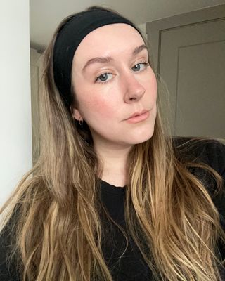 Beauty editor Kaitlyn McLintock wearing Urban Decay Space Cowboy Eye Shadow