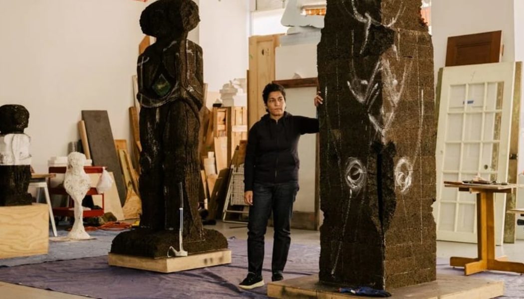 Huma Bhabha Mounts Towering Sculptures at Brooklyn Bridge Park