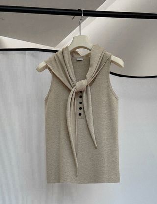 Shawl Knit Button Tank -Preorder