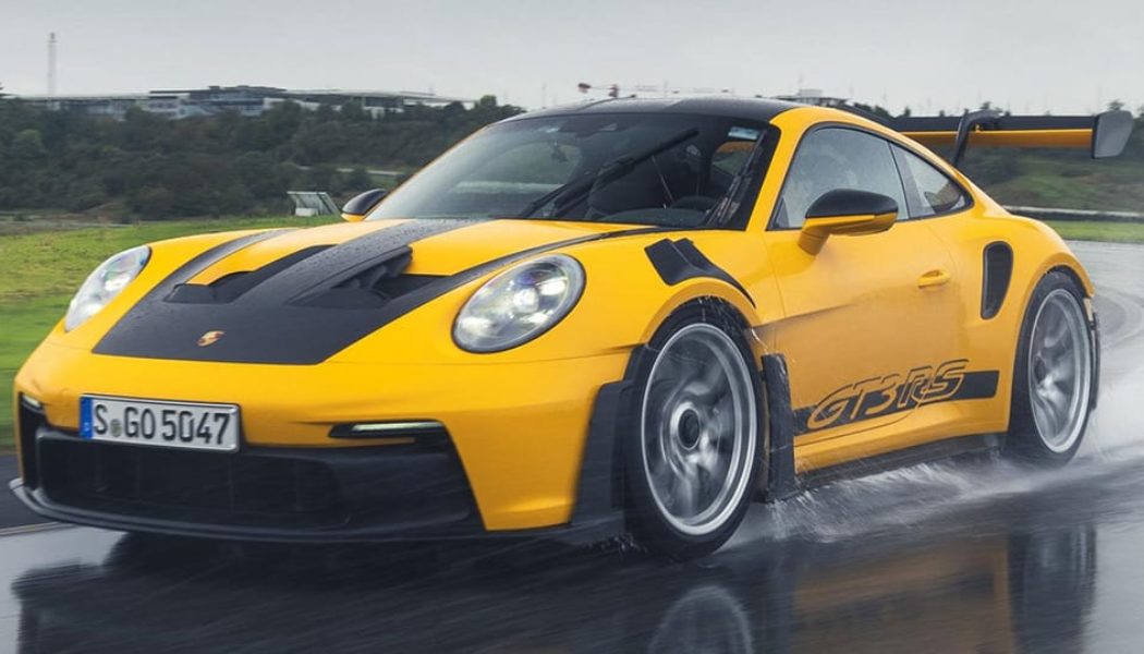 Porsche and Michelin Unveil Wet-Weather Track Tire for 911 GT3 RS