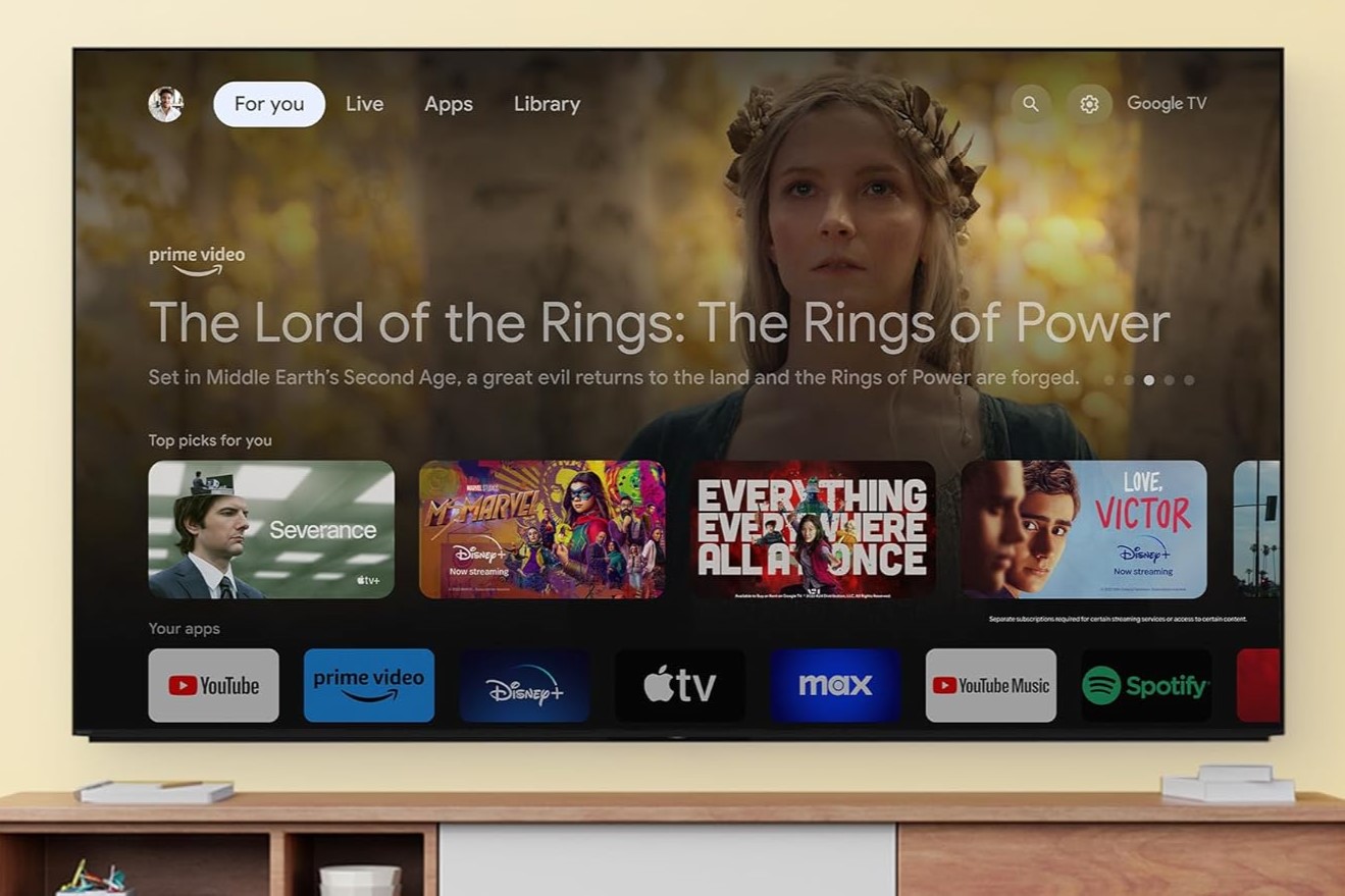 Sony A95L QD-OLED TV on wall