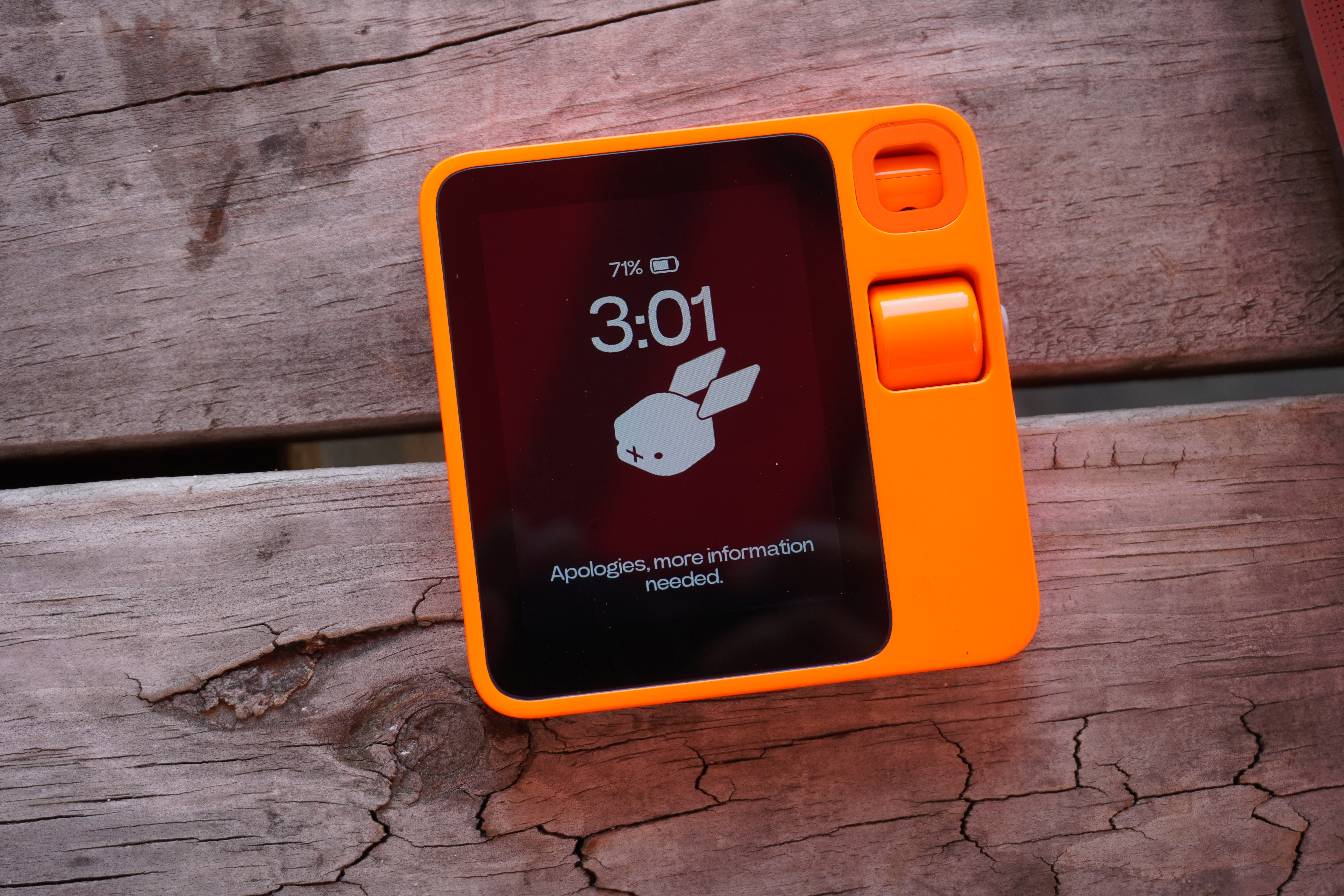 A photo of the Rabbit R1.