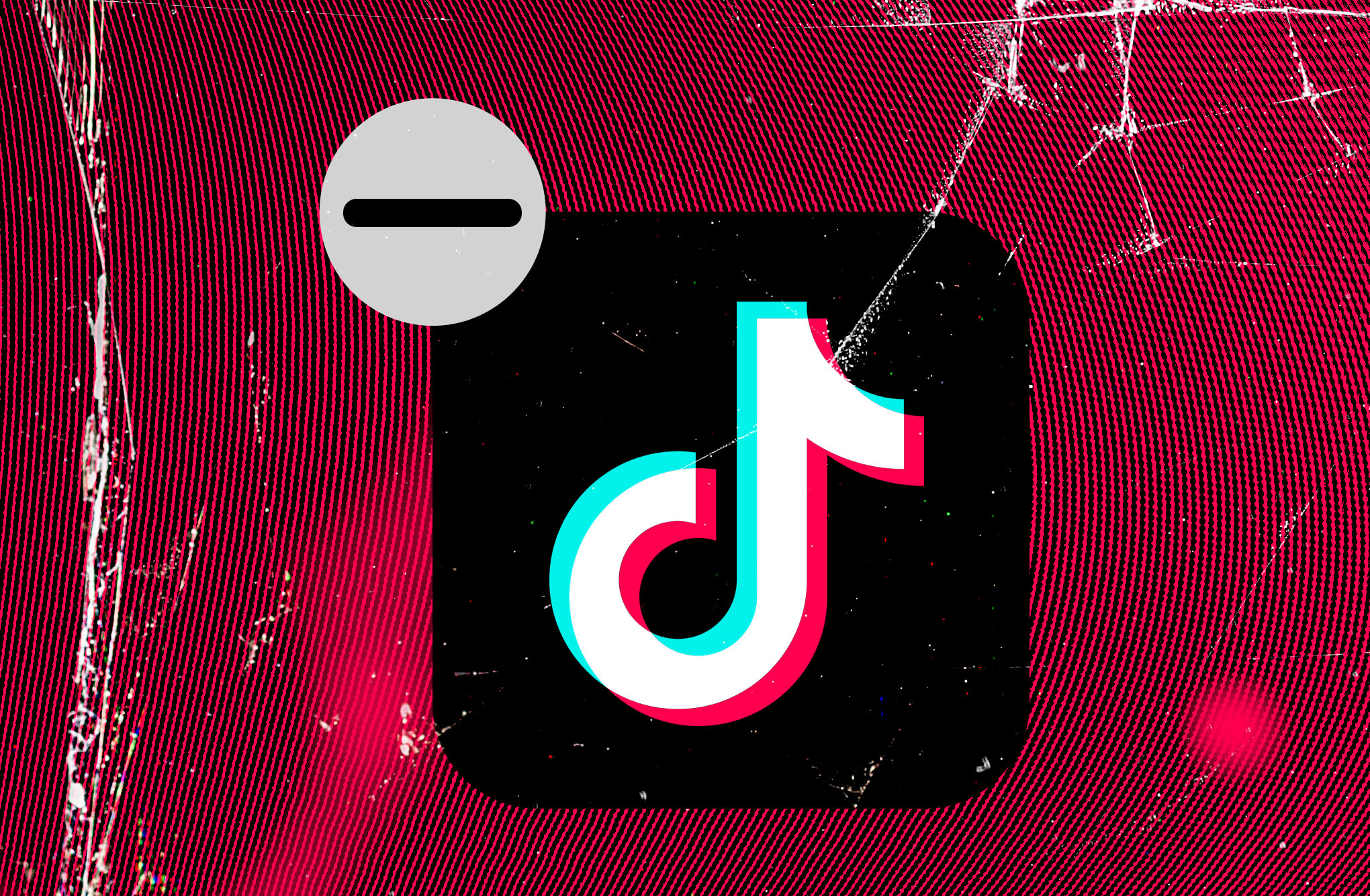 Photo illustration of Tik Tok app icon being deleted.