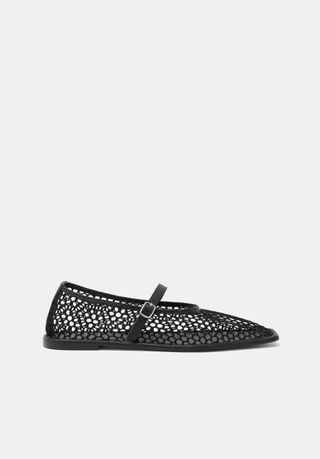 Mesh Mary Jane Ballerina Flats