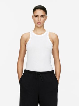 Rib Racer Tank Top – White – Women – Arket Gb