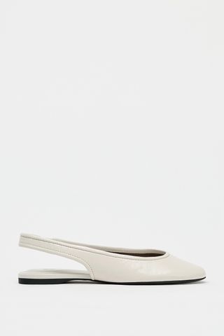 Leather Slingback Ballet Flats