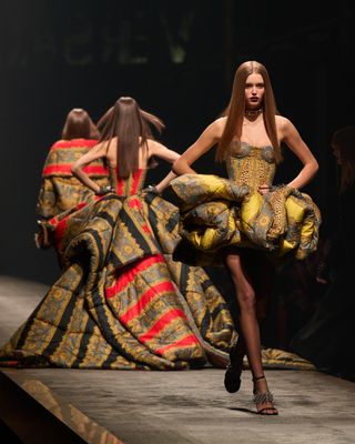 Versace AW25 homeware inspired dresses