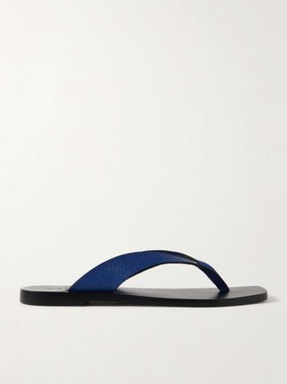 Kinto Textured-Leather Flip Flops