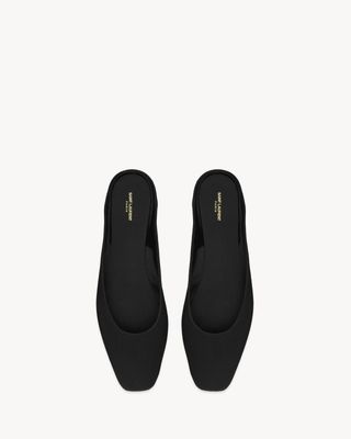 Women's Lido Slip-Ons in Satin Crepe in Black