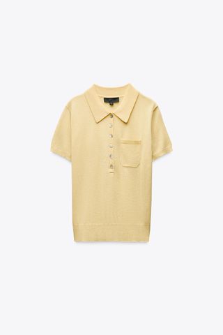 Fine Wool Polo Top