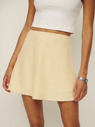 Brandy Linen Skirt