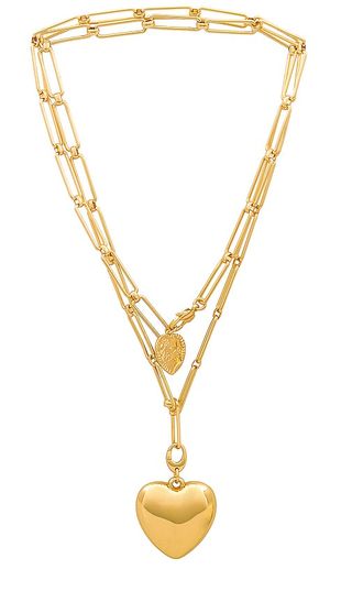 X Revolve Puffy Heart Chain Necklace