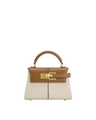 Jw Pei Women's Elise Top Handle Bag - Brown Canvas