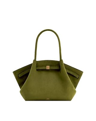 Jw Pei Women's Hana Medium Faux Suede Tote Bag - Dark Olive