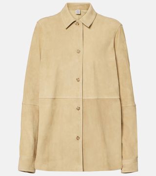 Paneled Suede Overshirt