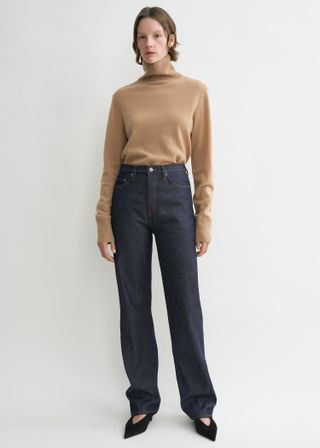 Twisted Seam Denim Full Length Raw