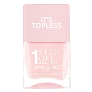 Nails Inc, Nails Inc It's Topless Gel Nail Polish, 4-In-1 Base Coat, Treatment, Color & Top Coat, Long Lasting, Strong, Chip Free Nails, Glossy Salon Quality Manicure at Home, Vegan, Cruelty Free, Shade Dakota