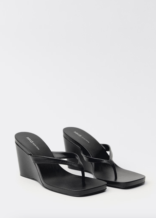 Wedge leather sandals