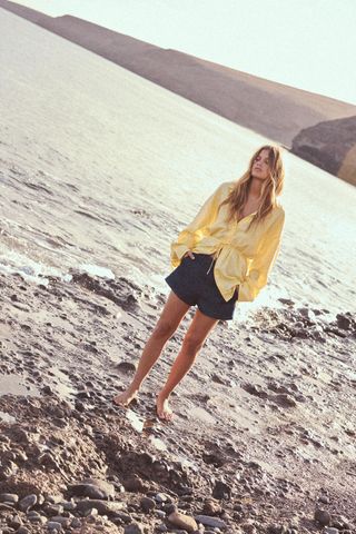 Oversize Linen Blend Shirt