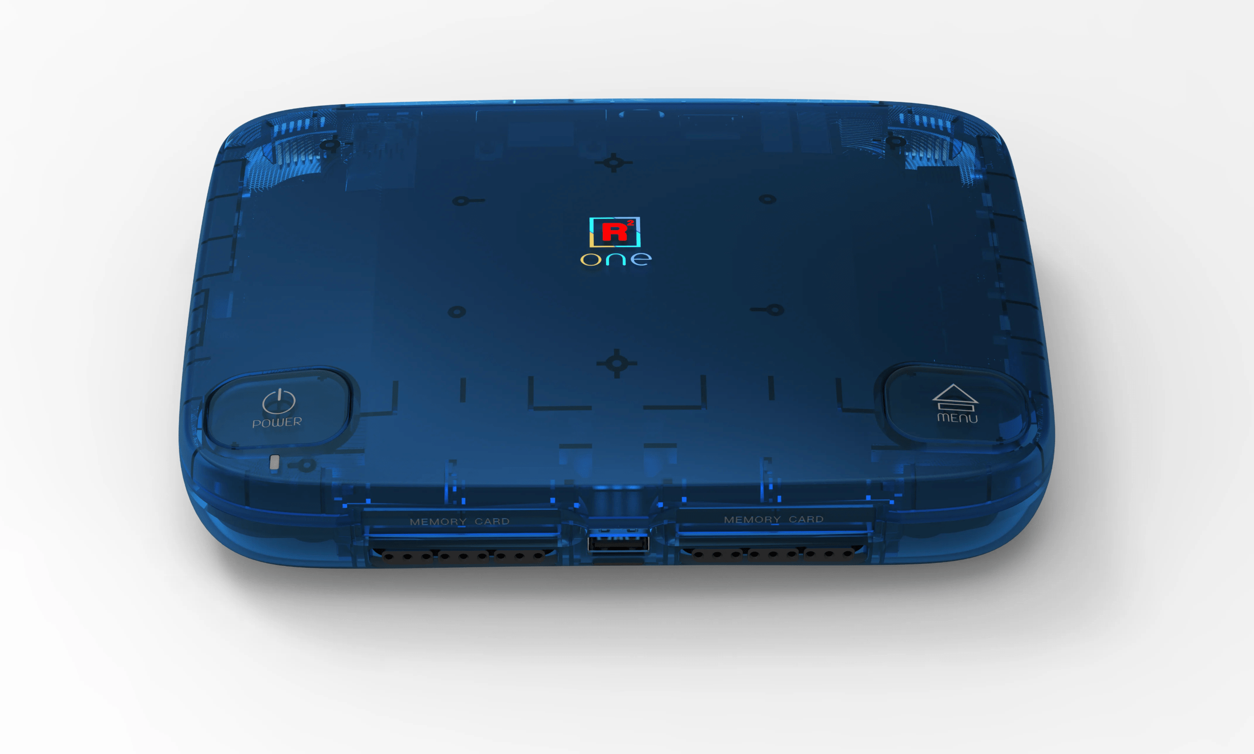 Image showing the Transparent Blue version of the SuperStation One from above.