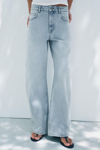 Zw Collection Tapered Balloon Low-Rise Jeans