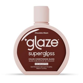 Glaze Super Gloss Colour Conditioning Gloss – Chocolate Gleam for Natural Medium to Dark Brown Hair – Rinse Out Semi-Permanent Hair Gloss That Enhances Colour and Boosts Shine & Hydration