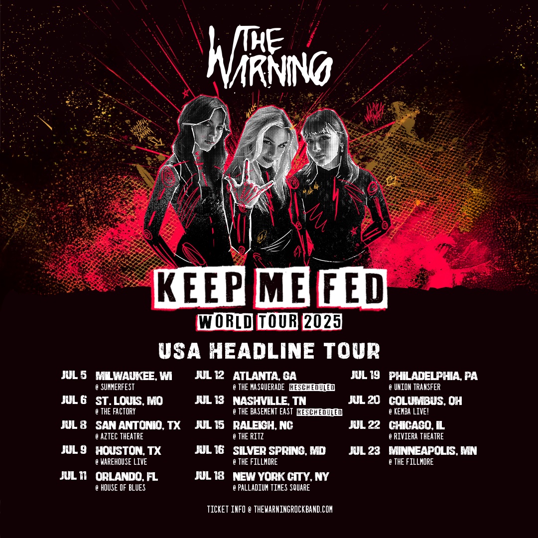 The Warning 2025 tour poster