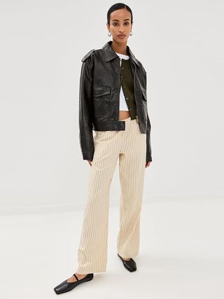 Lioness, Lioness Women's in Bloom Pants, Beige, Tan, Stripe, S