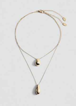 MANGO, Double-Drop Pendant Necklace - Women | Mango Usa
