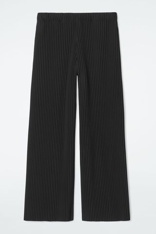cos, PLISSÉ WIDE-LEG PANTS
