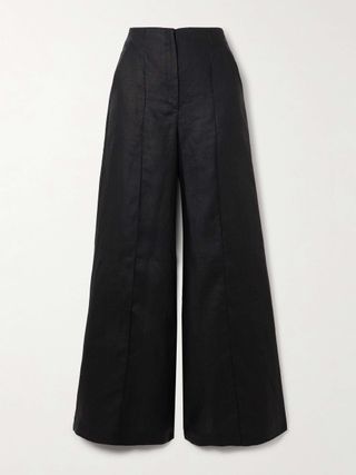 Encontrarte Linen Wide-Leg Pants