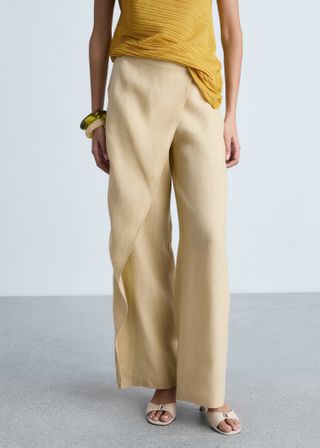 MANGO, Linen Crossover Trousers - Women | Mango Usa