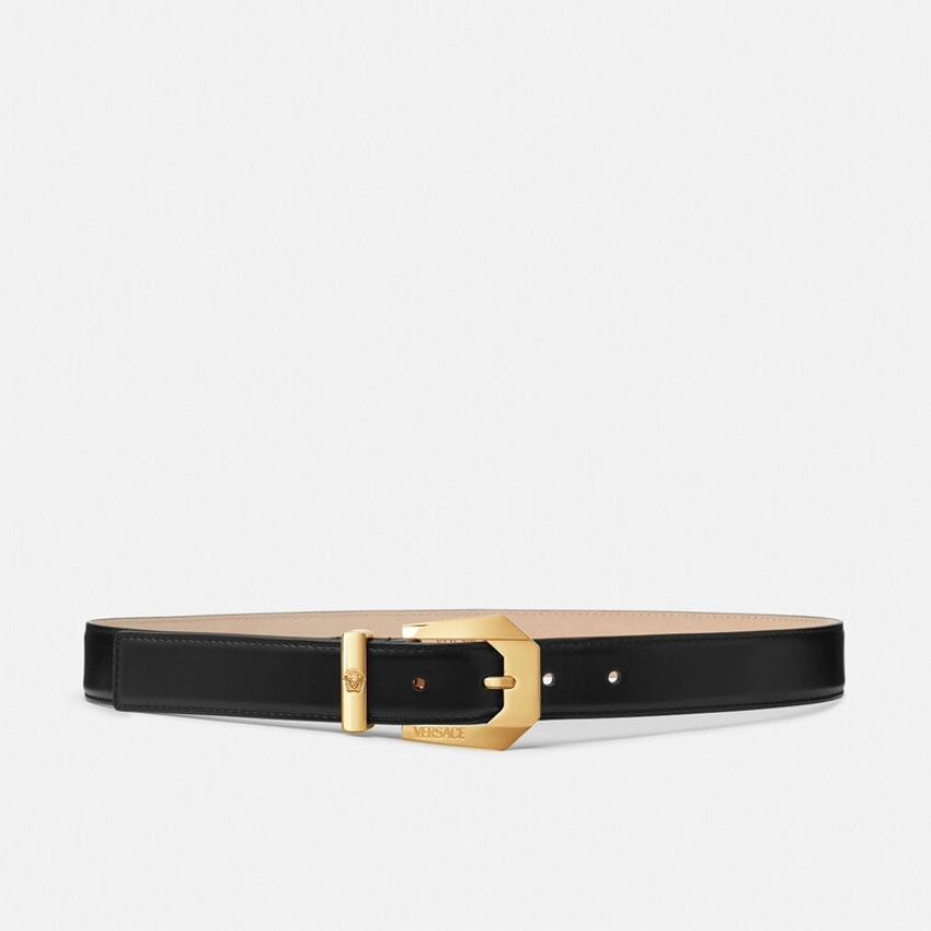 Medusa Heritage Leather Belt 3 Cm