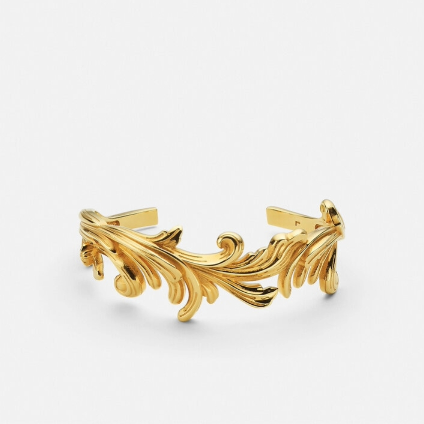 Barocco Leaf Cuff Bracelet