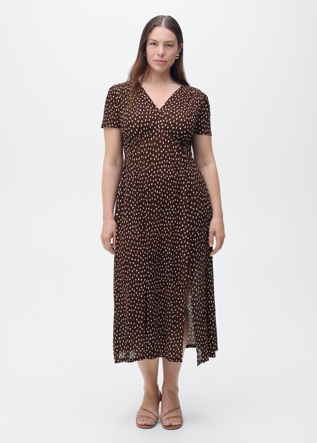 MANGO Printed Midi-Dress