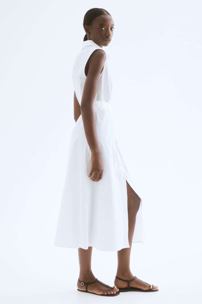 Tie-Belt Shirt Dress