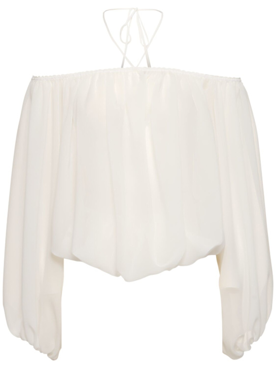 Georgette Halter Top - Blumarine - Women - White
