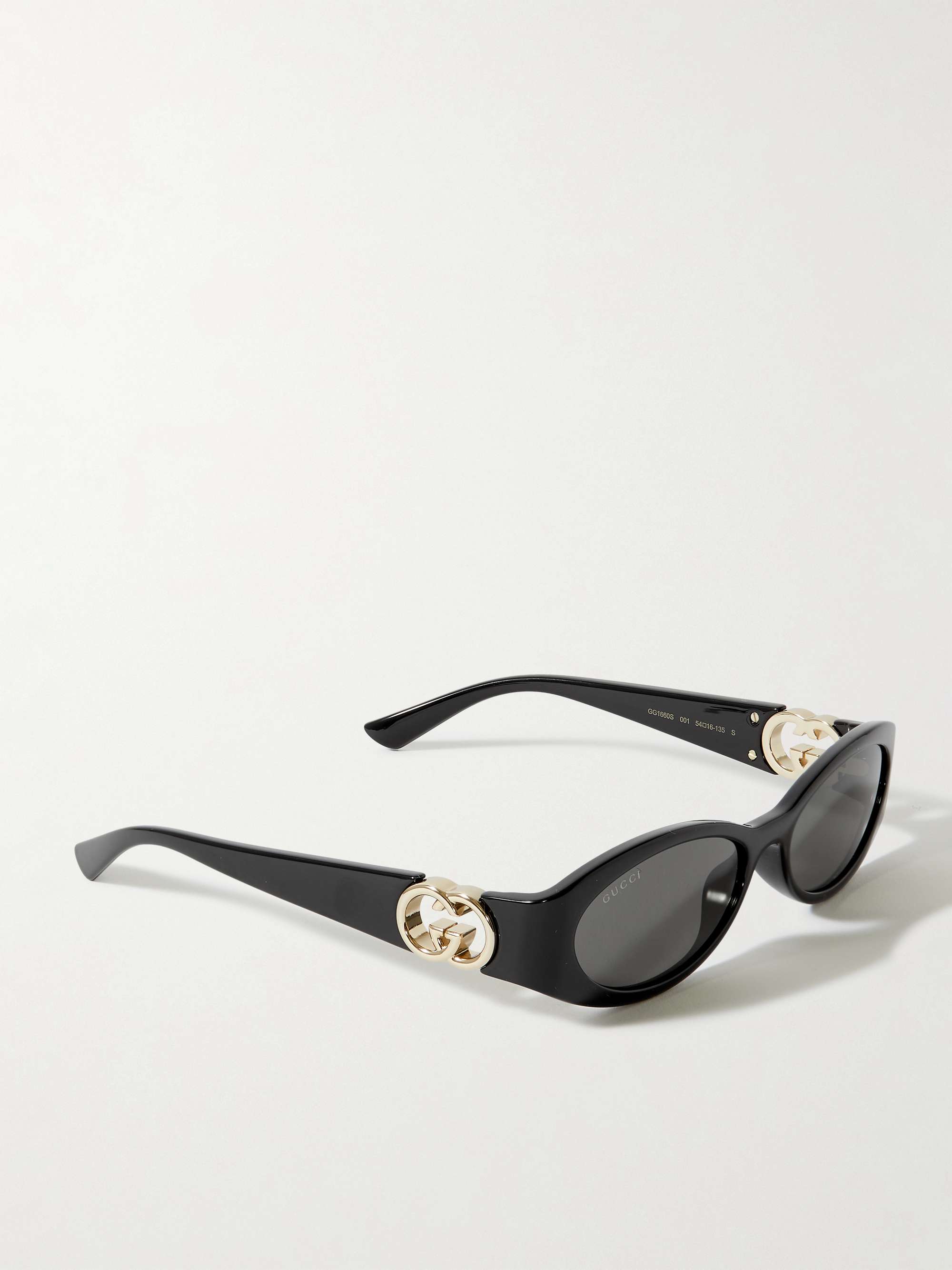 Oval-Frame Acetate and Gold-Tone Sunglasses
