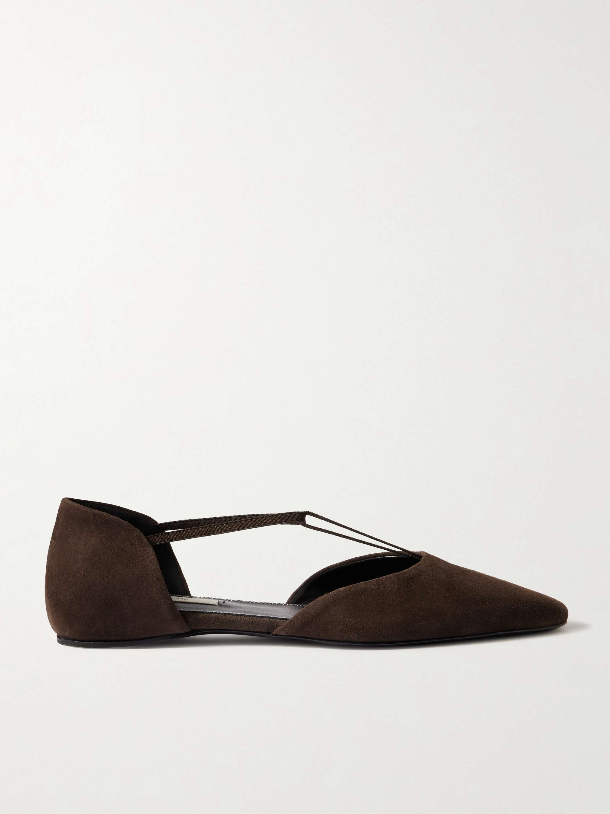 The T-Strap Suede Point-Toe Flats