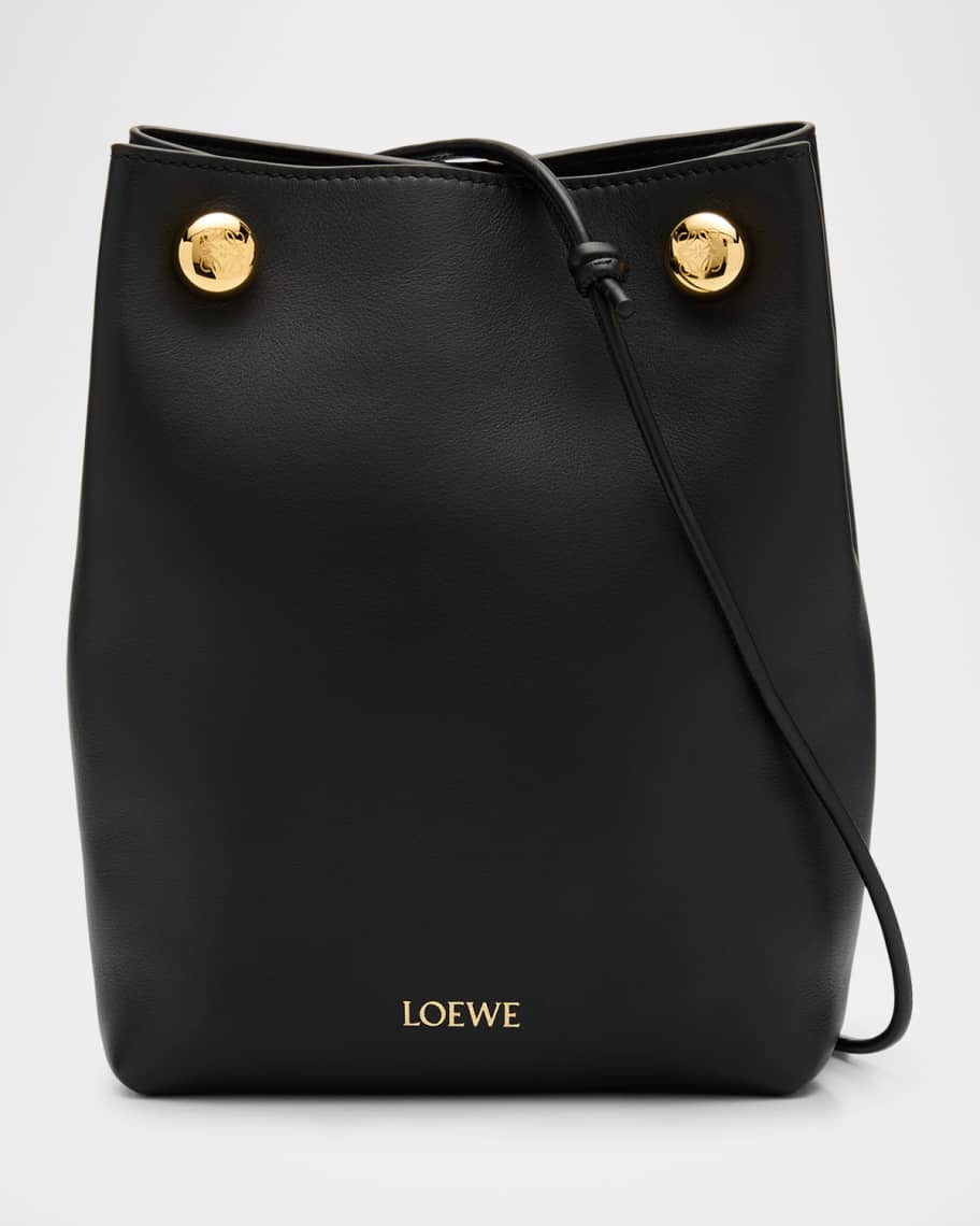 Pebble Pouch Bucket Bag in Calf Leather