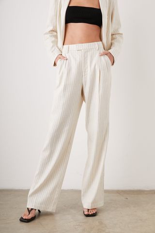 Marnie Pant - Ivory Pinstripe