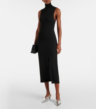 Turtleneck Midi Dress