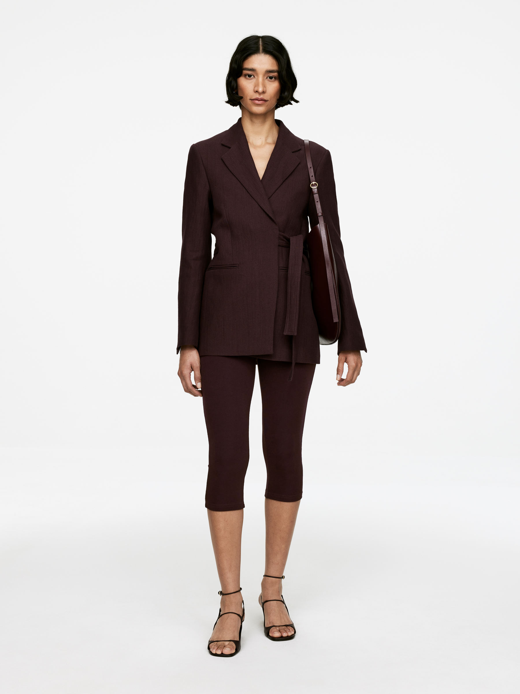 Capri Leggings – Burgundy – Women – Arket Gb