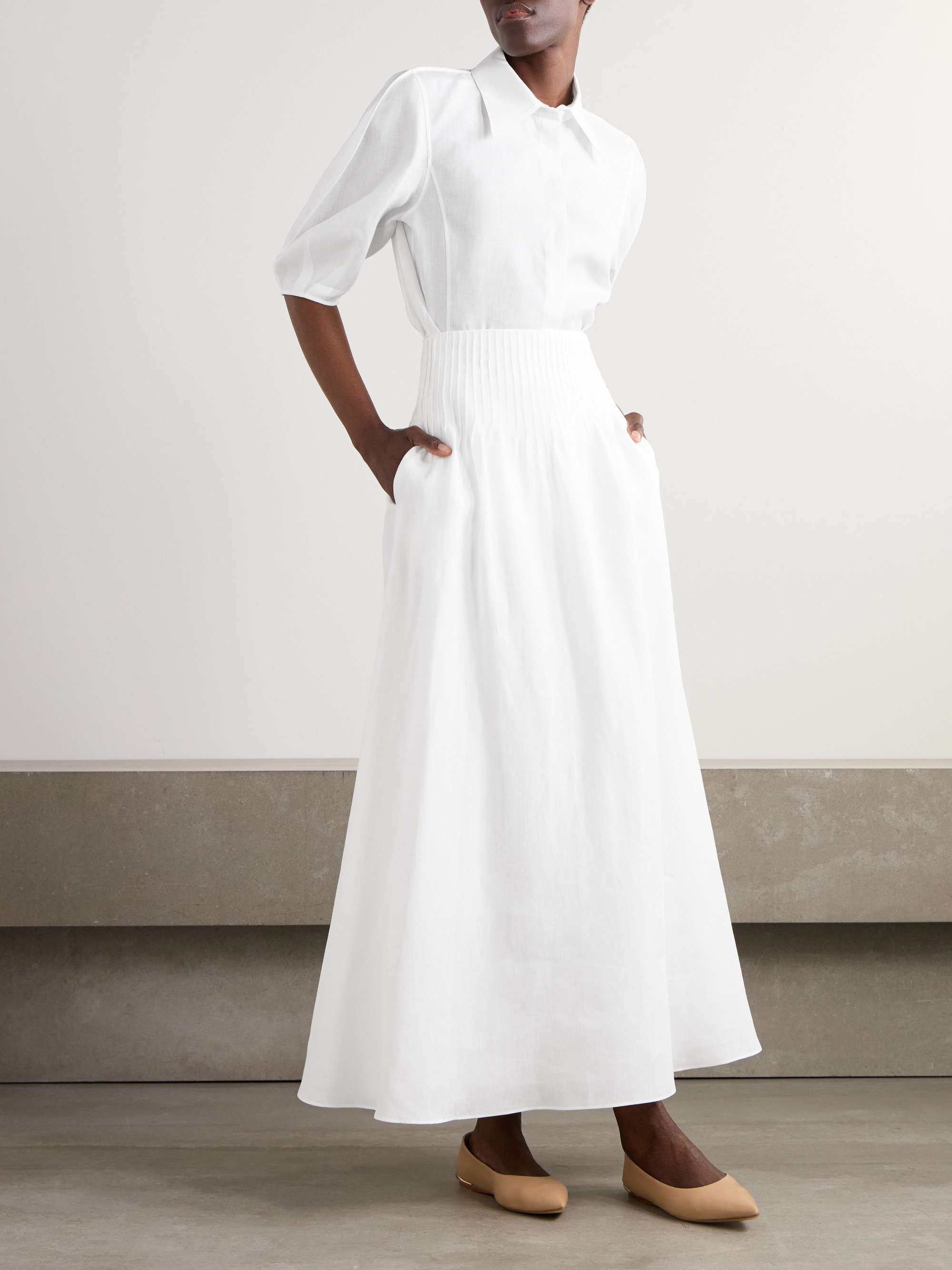 Penelope Linen Midi Skirt