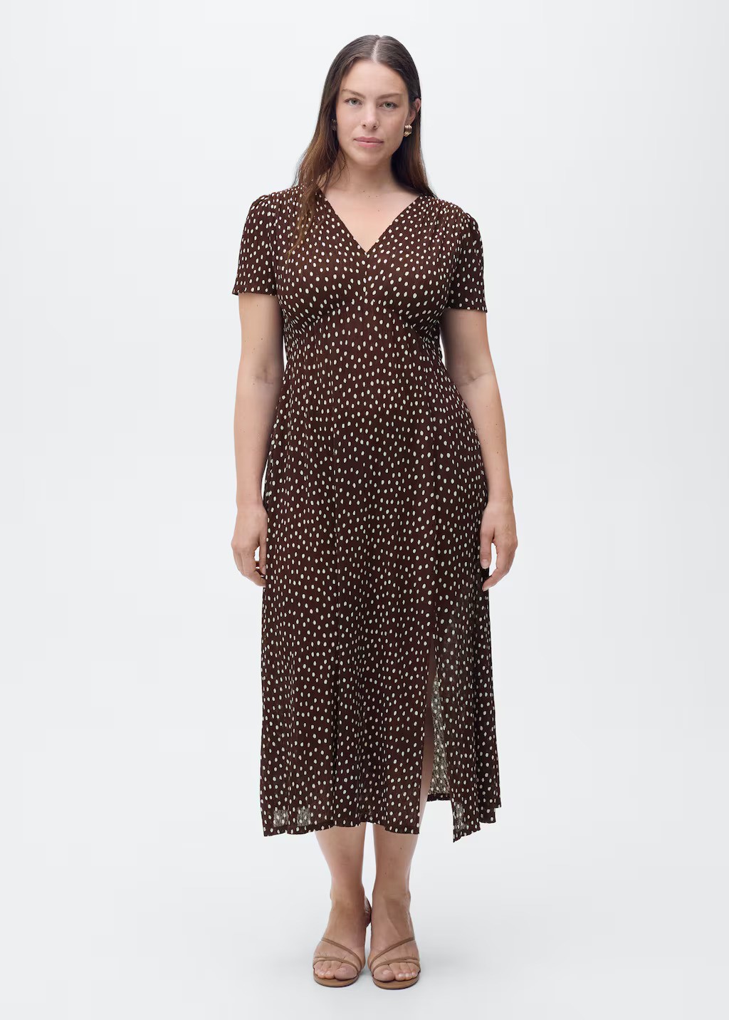 MANGO, Printed Midi Dress