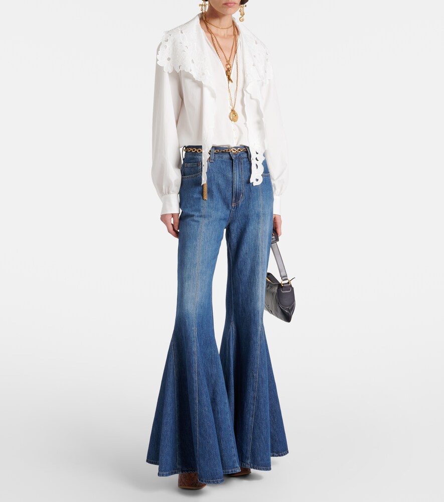 Broderie Anglaise Cotton Poplin Blouse