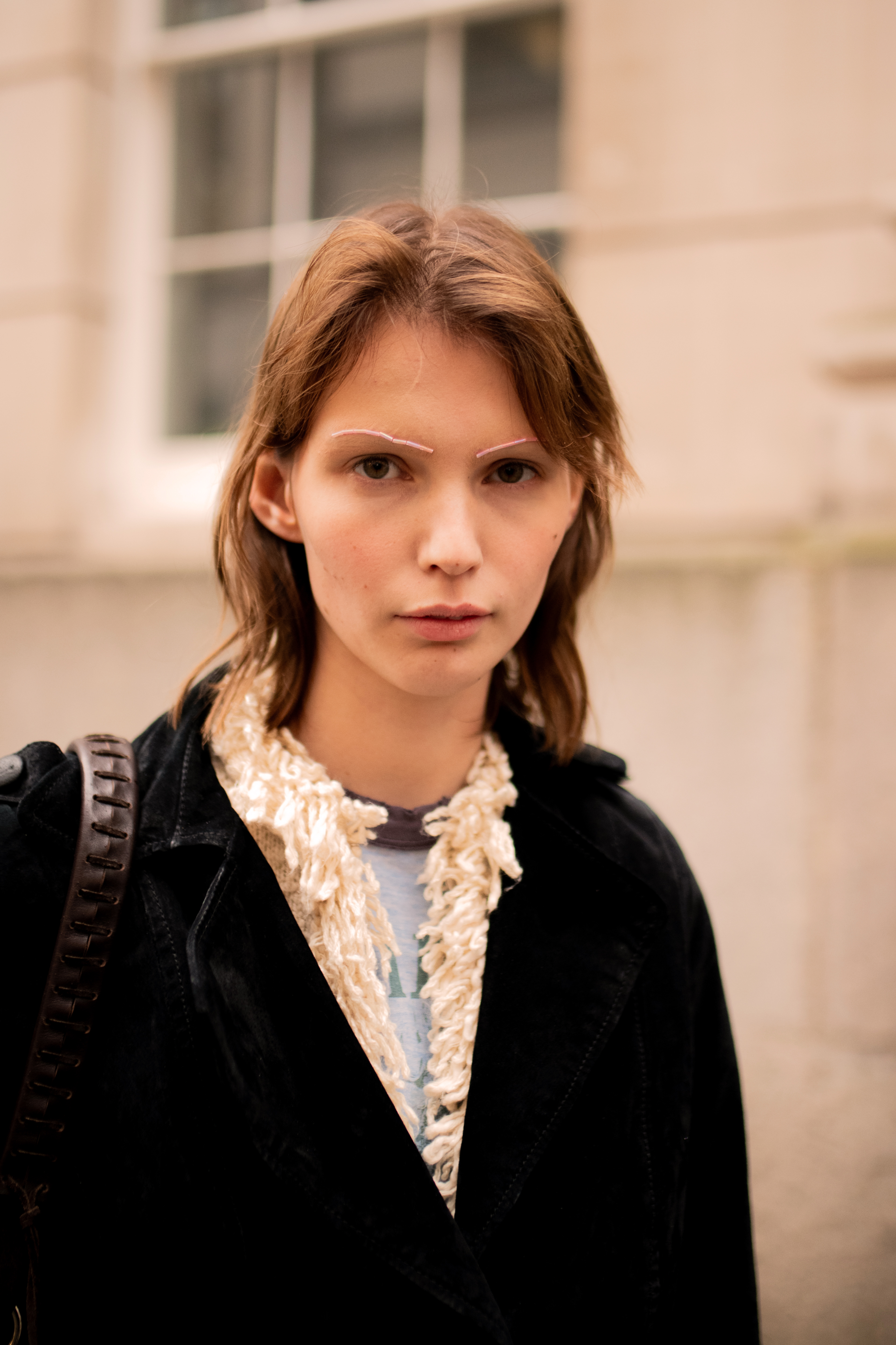 Woman with heartthrob bob haircut